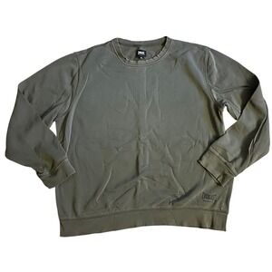 Everlast Sport Mens XL Olive Green Crewneck Fleece Sweatshirt Pullover Logo